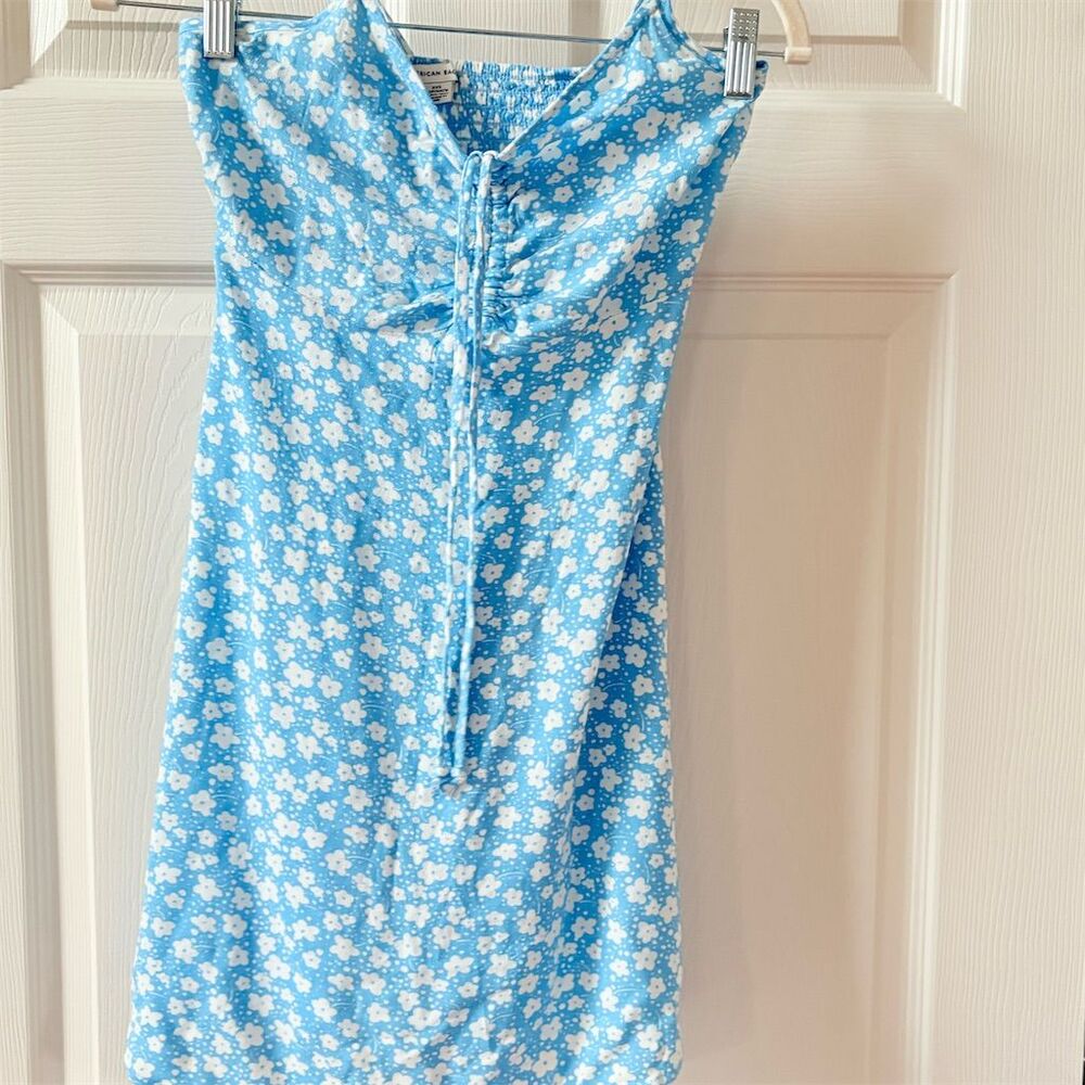 American Eagle Outfitters Blue Floral Mini Dress